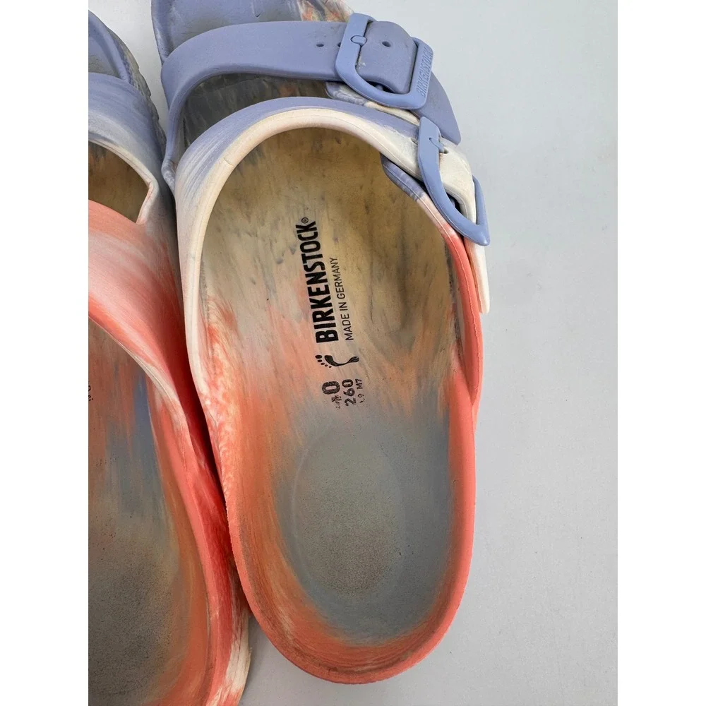 Birkenstock Arizona EVA Sandals Women 9 Narrow Multi Color Marbled Double Strap